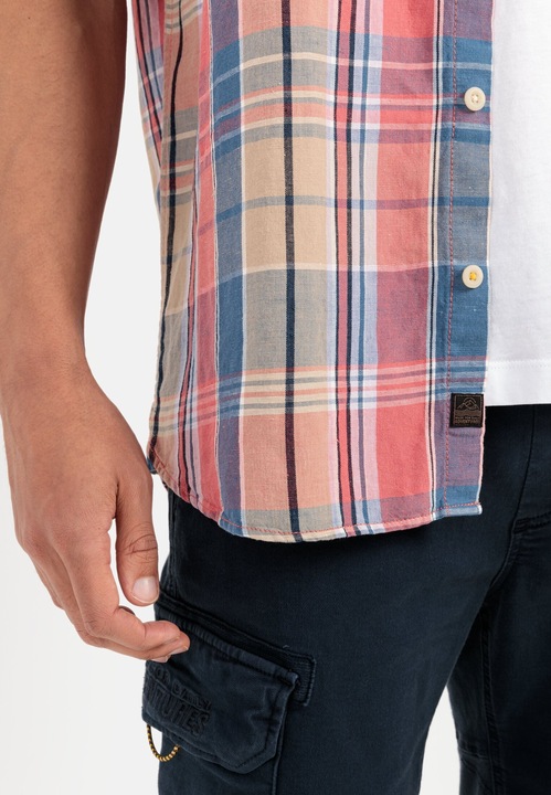 Image du produit Camel Active Chemise à carreaux en lin mélangé (L)