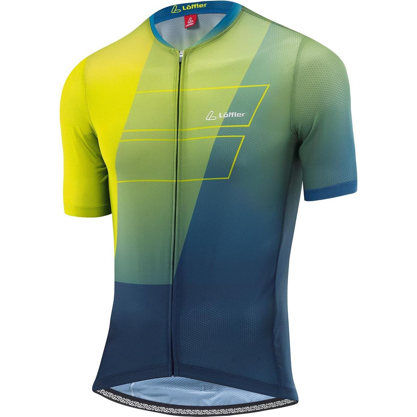 Löffler, Herren, Velotrikot, trikot mit reissverchlu vent (S), Gelb, S