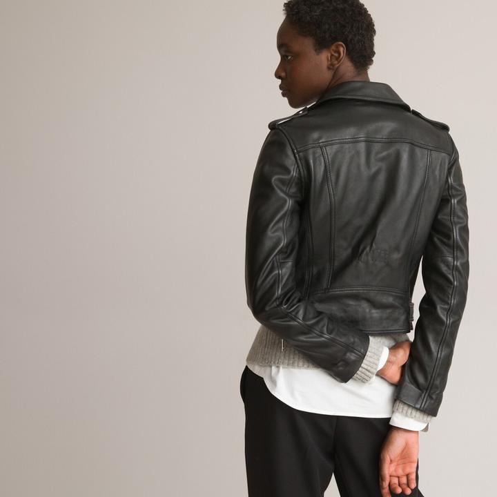 Actual product image La Redoute Collections Leather jacket Gaston (46)