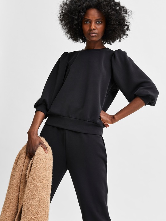 Actual product image Selected Femme Puff shoulder sweatshirt (S)