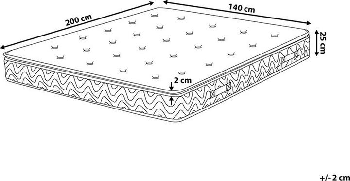 Produktbild Beliani Luxus (140 x 200 cm, Federkern)