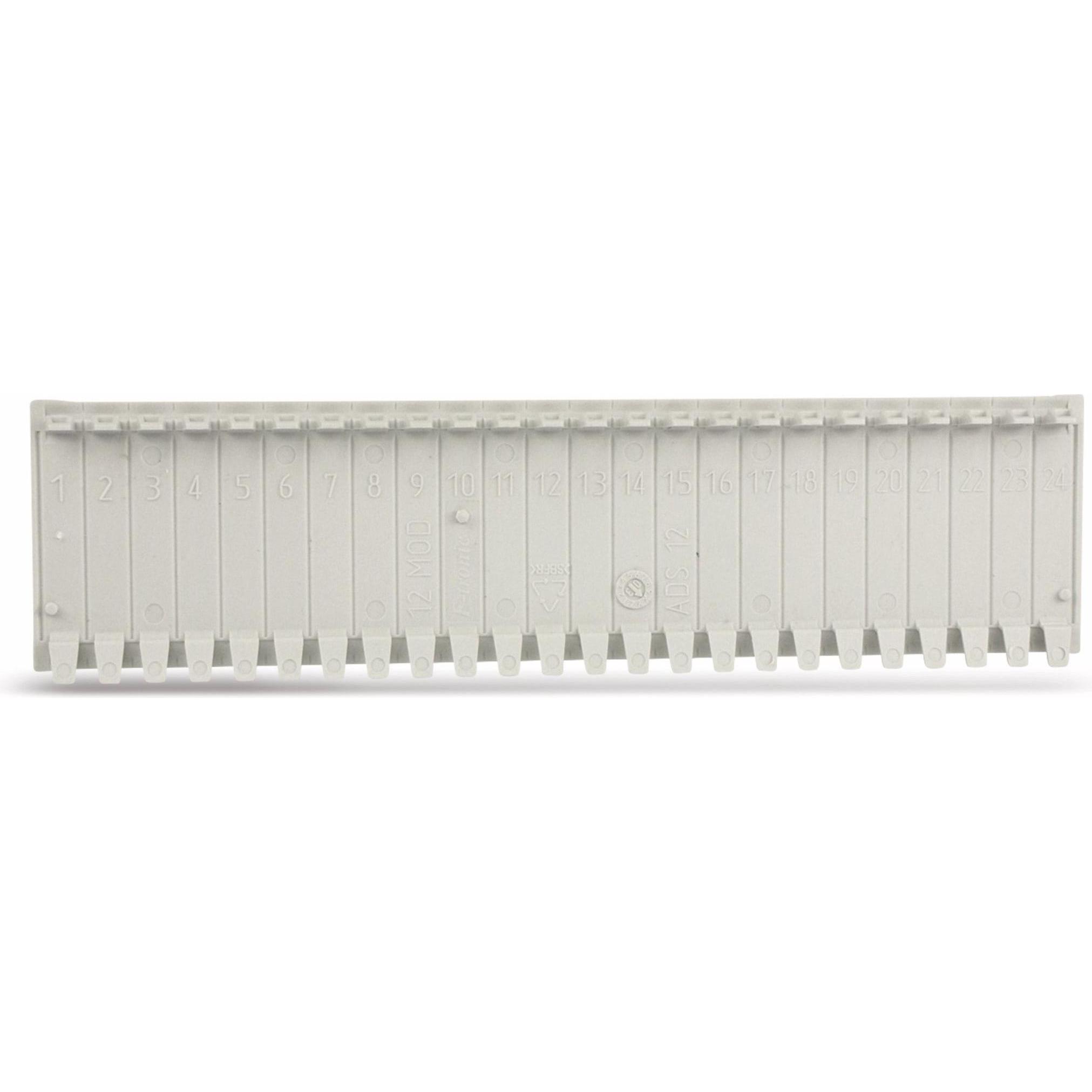 F-Tronic, Verteilerschrank Zubehör, Abdeckstreifen, 12 ADS12grau Module, grau ähnlich RAL 7035 ADS12grau