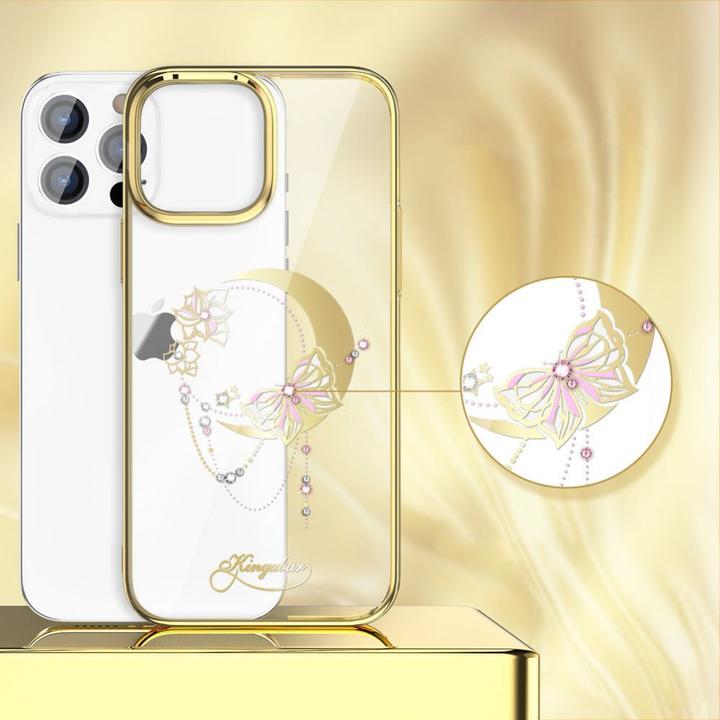 Produktbild Kingxbar Luxury Moon Series Case with Swarovski Crystals for iPhone 13 Pro Gold (Butterfly) (Apple iPhone 13 Pro)