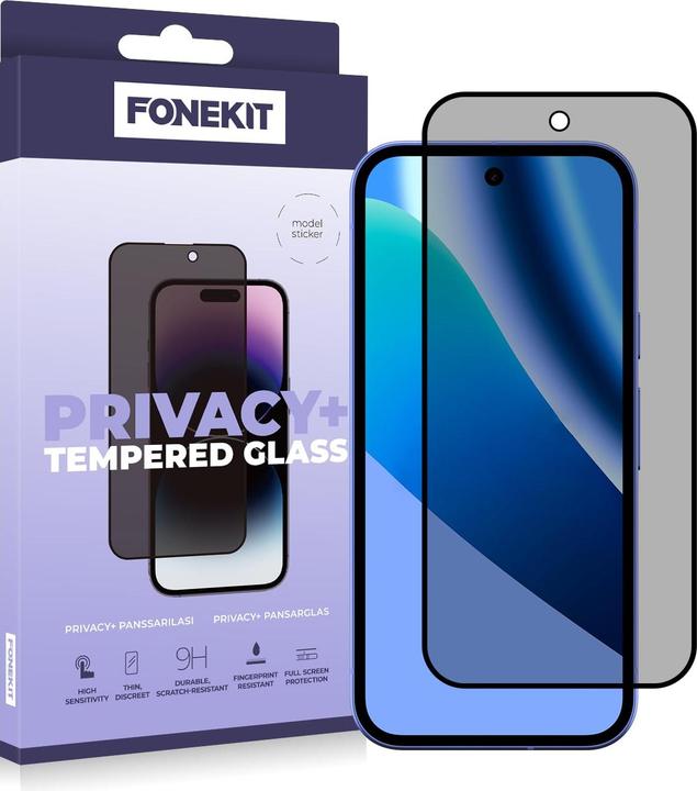 Produktbild FoneKit Privacy+ Full Cover tempered glass, Google Pixel 10A (Google Pixel 10a)