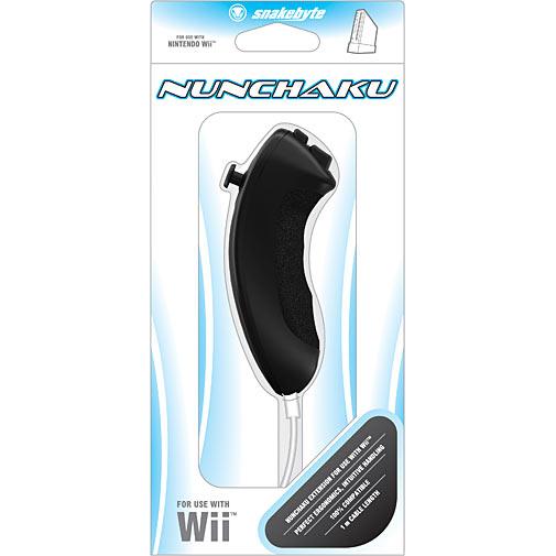 Sunflex SNAKEB Wii Nunchaku Wired Black, Controller gaming, Nero