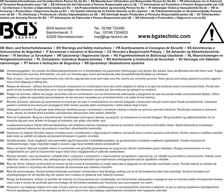 Image du produit BGS Jeu de douilles à embouts 12,5 mm (1/2"), 8 mm (5/16") 49 pièces (Carré intérieur)