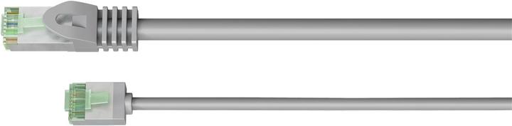 Actual product image Goobay Ultra-flexible CAT 8.1 patch cable, slim, U/FTP, grey (U/FTP, CAT8.1, 0.15 m)