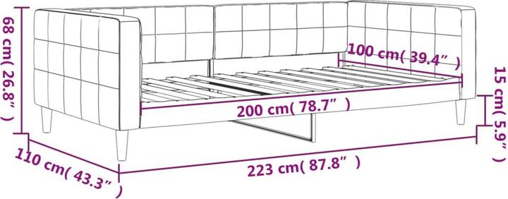 Produktbild vidaXL Tagesbett mit Matratze