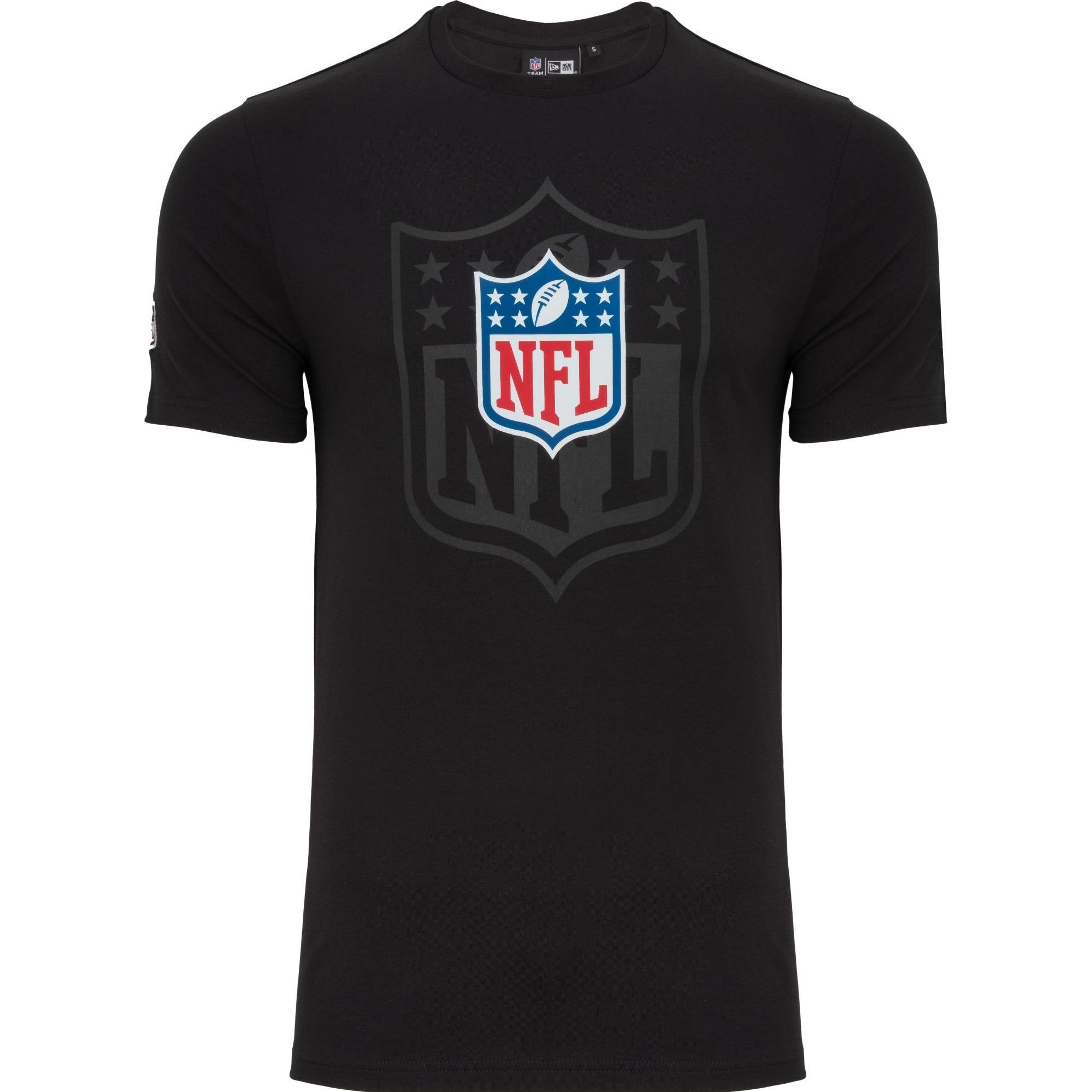 New Era, Herren, Shirt, Fan Shirt - NFL Shield Logo 2.0 schwarz - S, Schwarz, (S)
