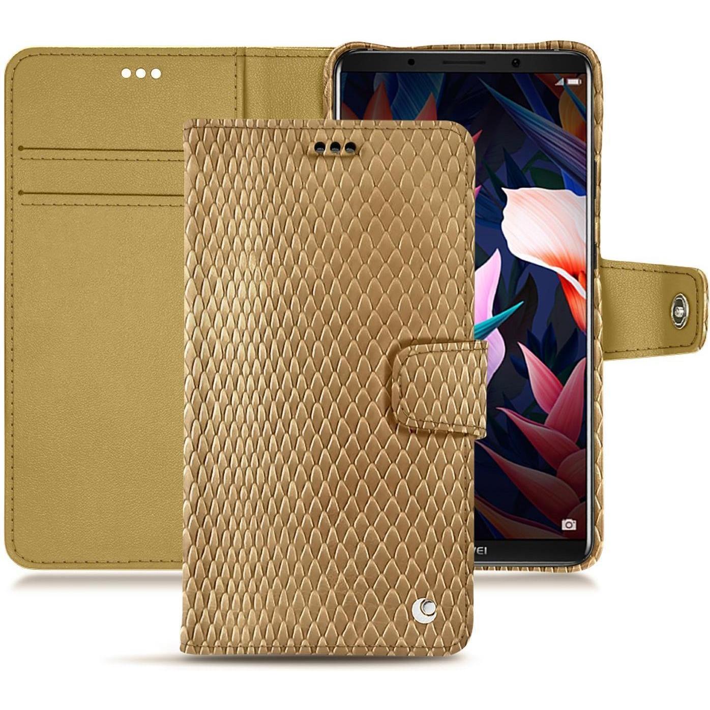 Noreve Lederschutzhülle Wallet (Huawei Mate 10 Pro), Smartphone Hülle, Beige