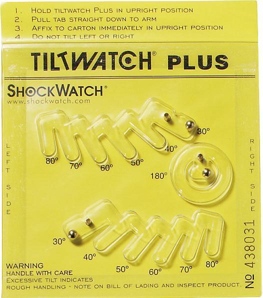 Image du produit kaiserkraft Indicateur de basculement Tiltwatch® Plus (25 x)