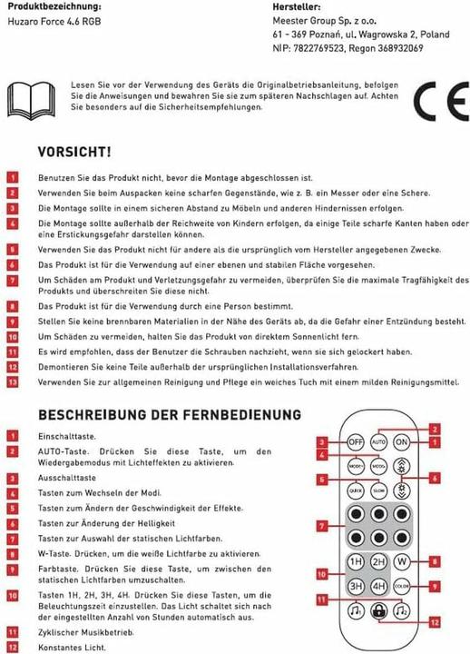 Actual product image Huzaro Fotel gamingowy Force 4.6 RGB Black Mesh