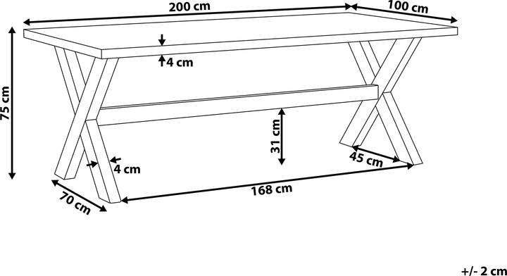 Produktbild Beliani Olbia (200 x 100 x 75 cm)