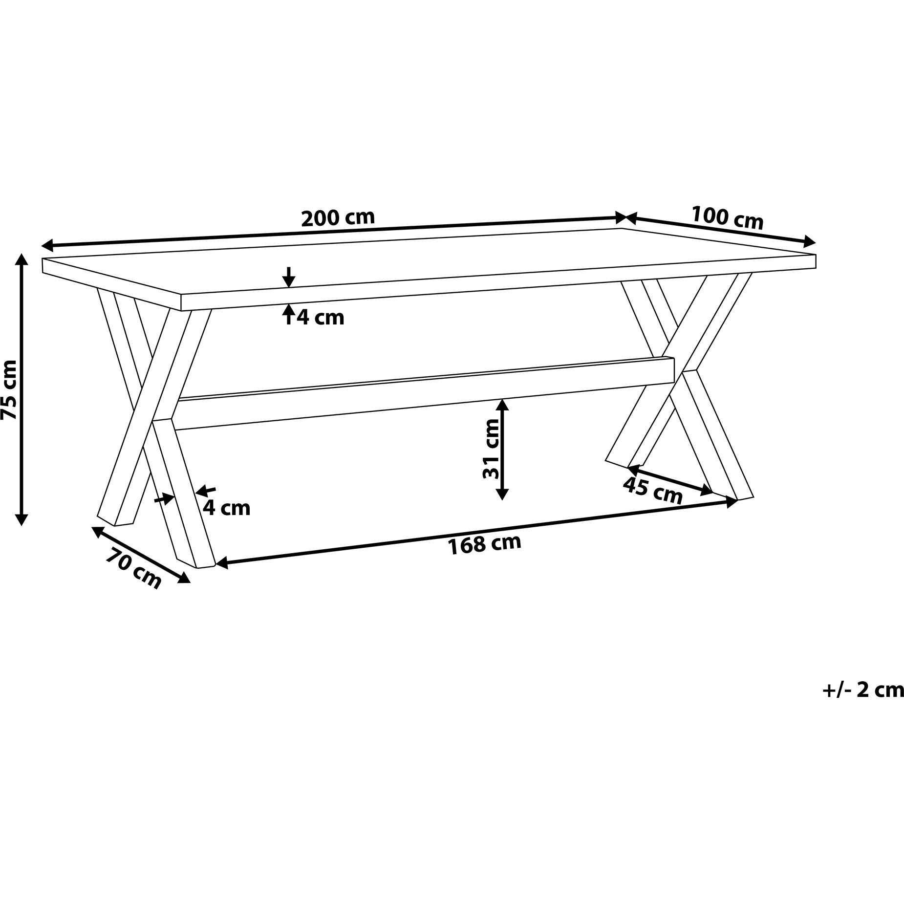 Thumbnail - Beliani, Gartentisch + Balkontisch, Olbia (100 cm)