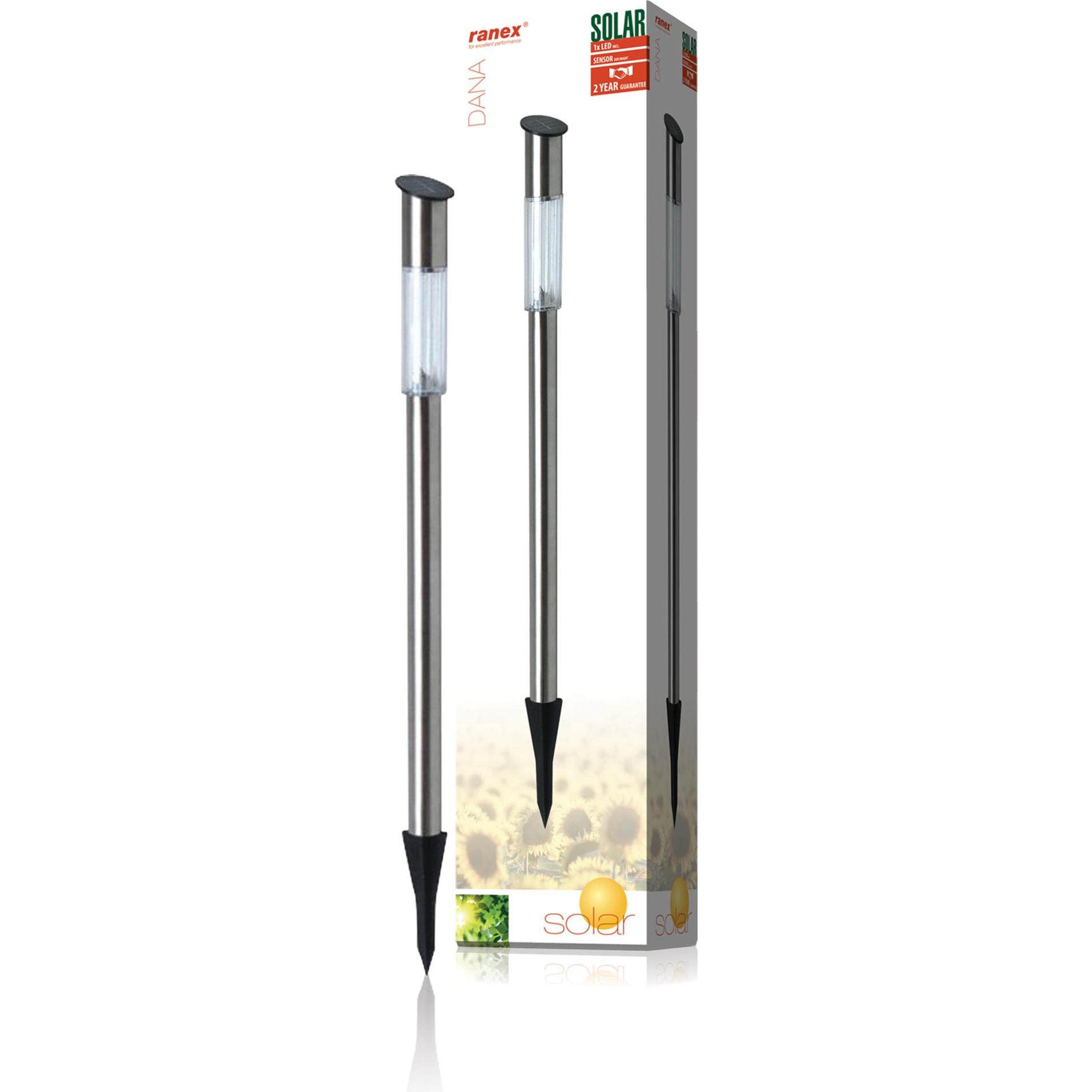 NoName, Gartenbeleuchtung, Lampe de jardin avec panneau solaire (Argent ) (IP44)