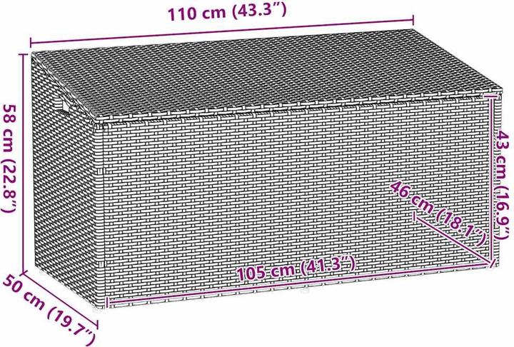 Produktbild vidaXL Garten-Aufbewahrungsbox