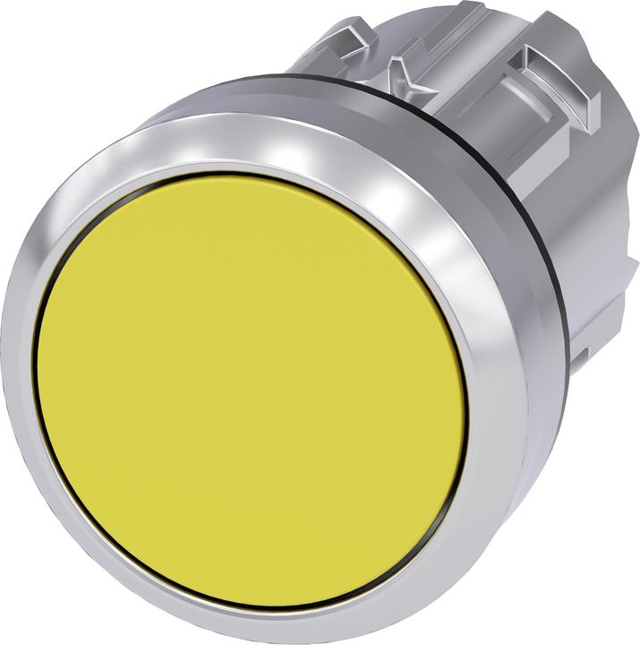 Actual product image Siemens Pushbutton 22mm round metal shiny yellow