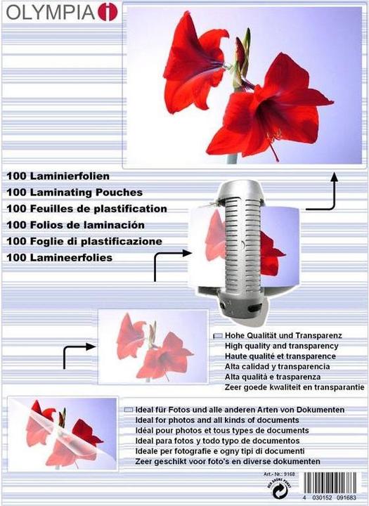 Image du produit Olympia Feuilles de plastification (A6, 100 pcs, 125 µm)
