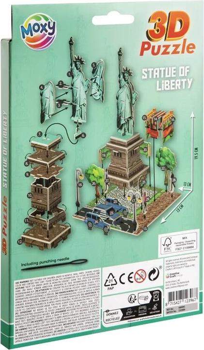 Actual product image Grafix 3D foam puzzle Statue of Liberty