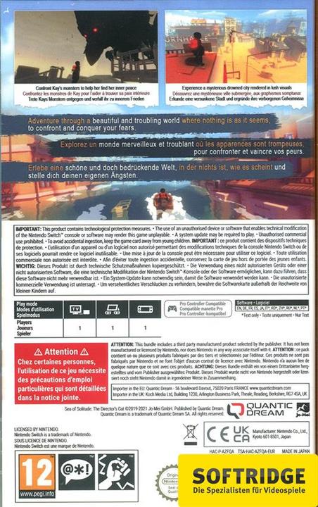 Actual product image Quantic Dreams Sea of Solitude - The Director's Cut (Switch, Multilingual)