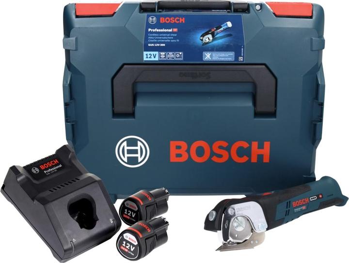Immagine prodotto Bosch Professional Bosch GUS 12V-300 Professional Cesoia universale a batteria in valigetta L-Boxx + 2x Batterie GBA 12