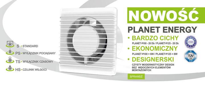 Immagine prodotto Airroxy Ventilatore da parete 100 mm 8 W Planet Energy