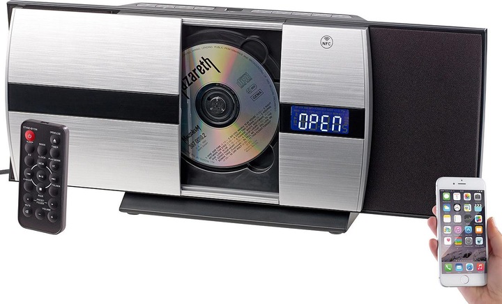 Produktbild Auvisio Vertikale Stereoanlage mit Bluetooth (Bluetooth, WLAN, 2x 5 W)