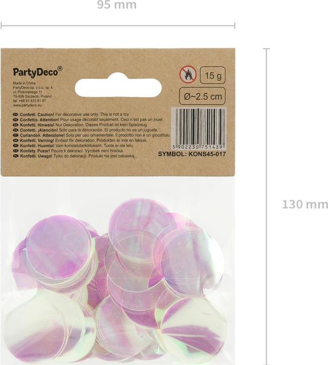 Produktbild Partydeco Streudeko Tischkonfetti Irisierend