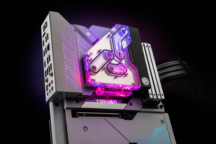 Actual product image EKWB EK-Quantum Momentum² VRM Bridge ROG Maximus Z690 Formula D-RGB - Acrylic