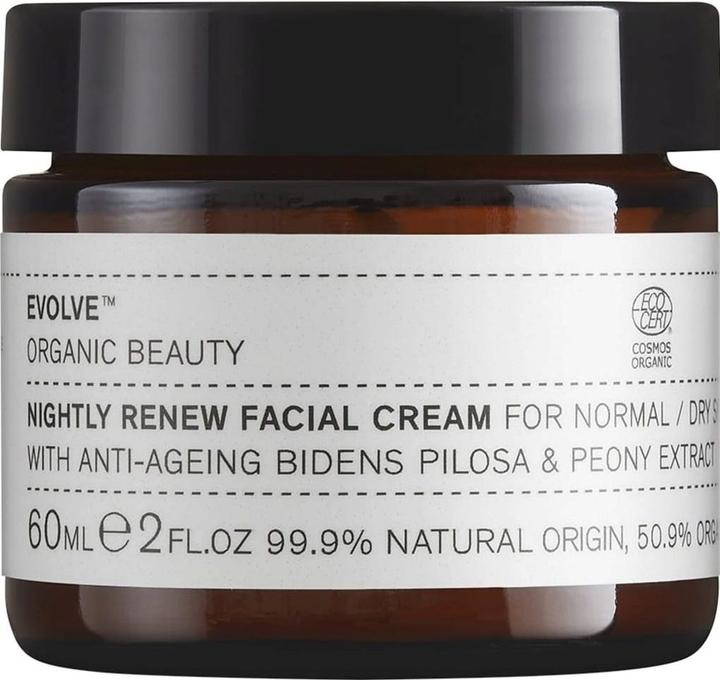 Immagine prodotto Evolve Organic Beauty Natural Nightly Renew Facial Cream Small Batch Vegan Clean Beauty 2oz 60ml (60 ml, Crema notte)