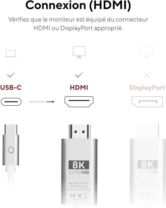 Actual product image LINQ Connects USB-C Pro zu HDMI Kabel (2 m)