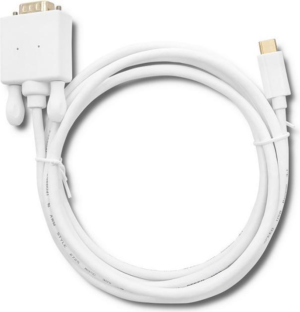 Produktbild Qoltec 50419 video cable adapter USB Type-C VGA (D-Sub) White (2 m, DisplayPort)
