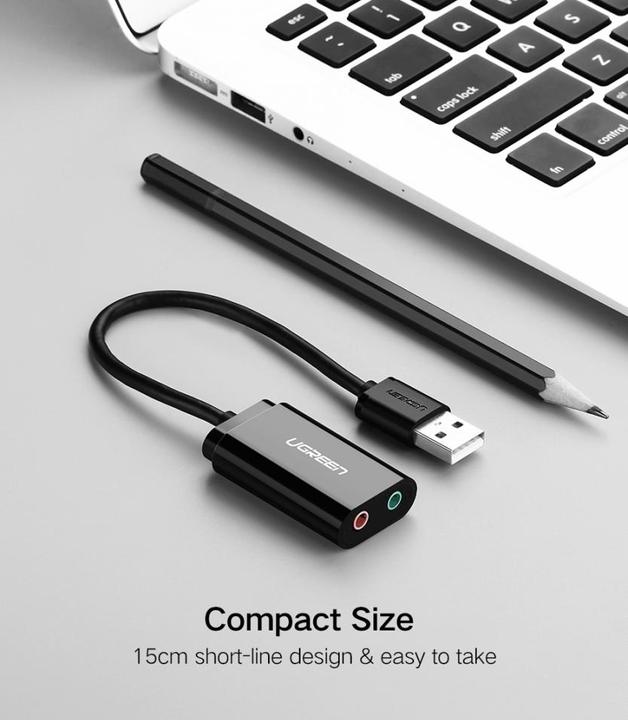 Image du produit Ugreen Carte son externe USB pour casques, haut-parleurs, écouteurs (USB)
