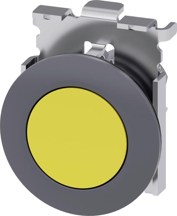 Actual product image Siemens Pushbutton, 30mm, round, metal, yellow