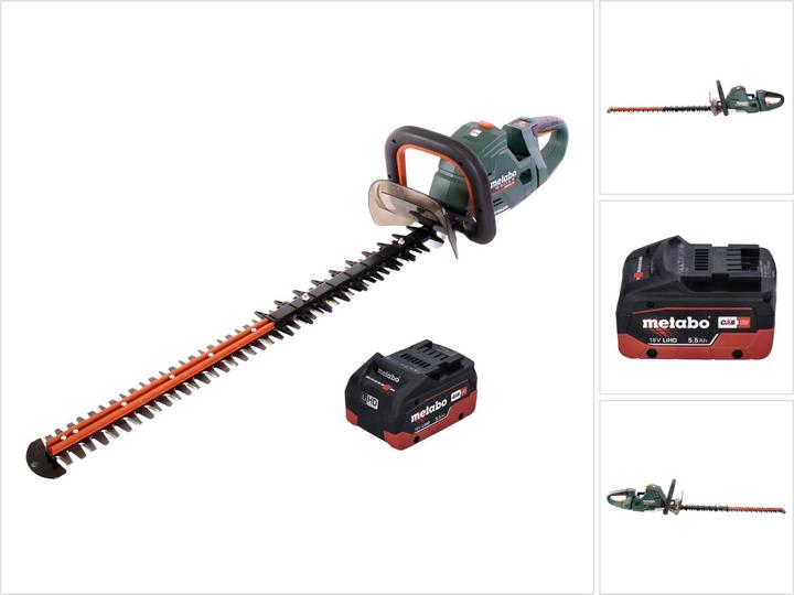 Metabo HS 18 LTX BL 75 cordless hedge trimmer 18 V 75 cm brushless + 1x battery 5.5 Ah - without charger