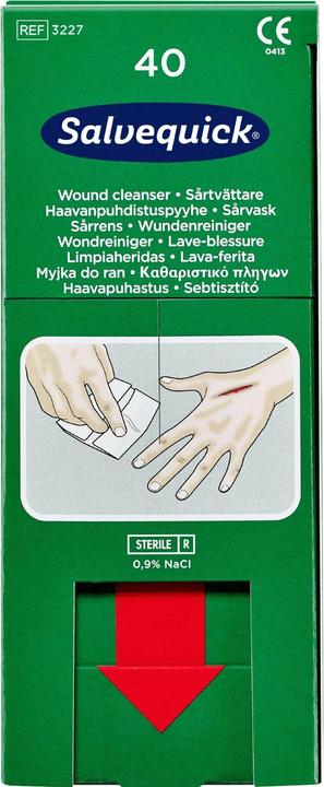Salvequick Wound cleanser sterile physiological saline solution (40x)