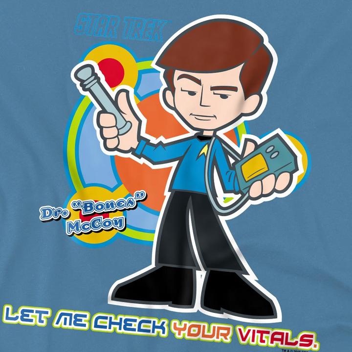 Actual product image Star Trek Quogs Mens Check Your Vitals T-Shirt (L)