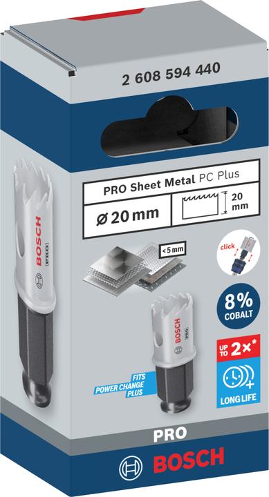 Produktbild Bosch Professional Zubehör PRO Sheet Metal PC Plus Lochsäge, 20 mm (20 Millimeter)