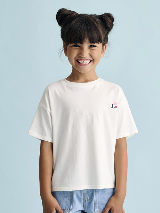 Produktbild Vertbaudet Bedrucktes Mädchen T-Shirt, leichte Oversized-Form (92)