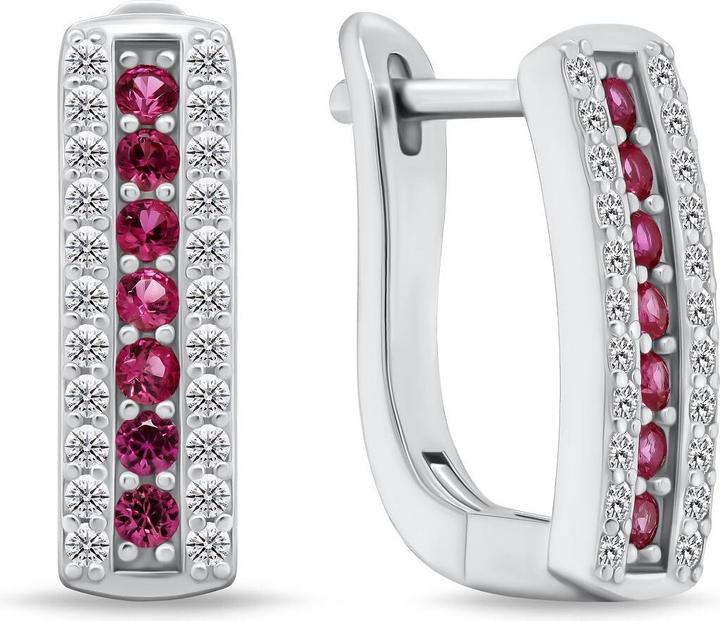 Immagine prodotto Brilio Argento - Incantevoli orecchini in argento con zirconi rossi EA294DPW