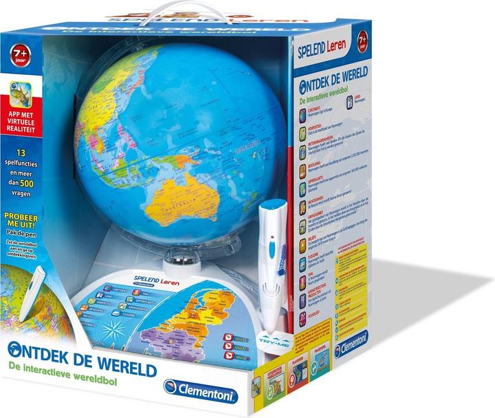 Produktbild Clementoni Spelend Leren - Ontdek de Wereld - Interactieve Wereldbol - Educatief Speelgoed - 7+ jaar (30 cm)