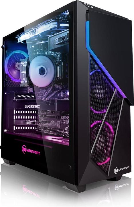 Actual product image Megaport Gaming PC Intel Core i7-10700F - Nvidia GeForce RTX3060 - 1603-EN (1000 GB, 32 GB, Intel Core i7-10700F, GeForce RTX 3060)