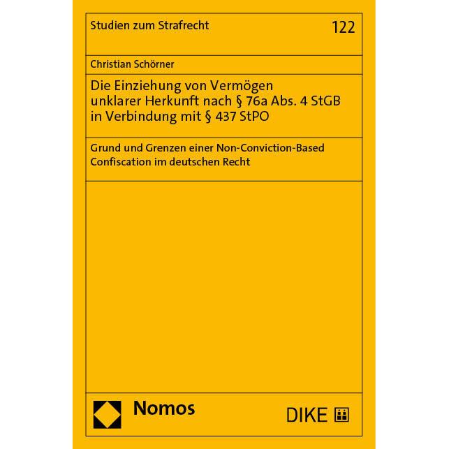 Schörner:Die Einziehung von Vermögen un, Sachbücher von Christian Schörner