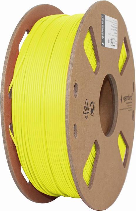 Actual product image Gembird Filament cassette PLA fluorrescent yellow 1.75mm 1kg narrow sp (PLA, 1.75 mm, 1000 g)