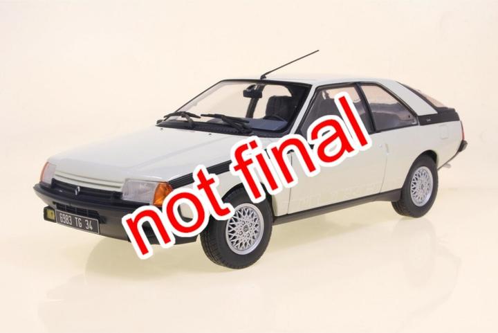 Miniature Solido 1/18 - Renault Fuego Turbo 1985, Couleur Blanche (neuf, Prévente)