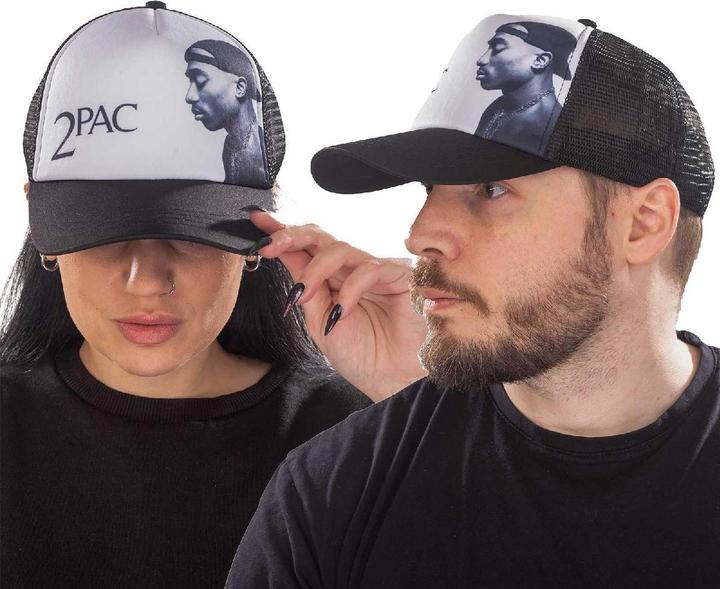Actual product image Tupac Shakur Unisex Adult Profile Photo Mesh Panel Baseball Cap (One size)