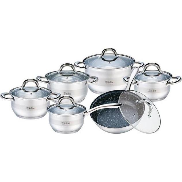 Bollire Set Di Pentole 12 Pezzi Salerno Br-4004, Padella + Pentola