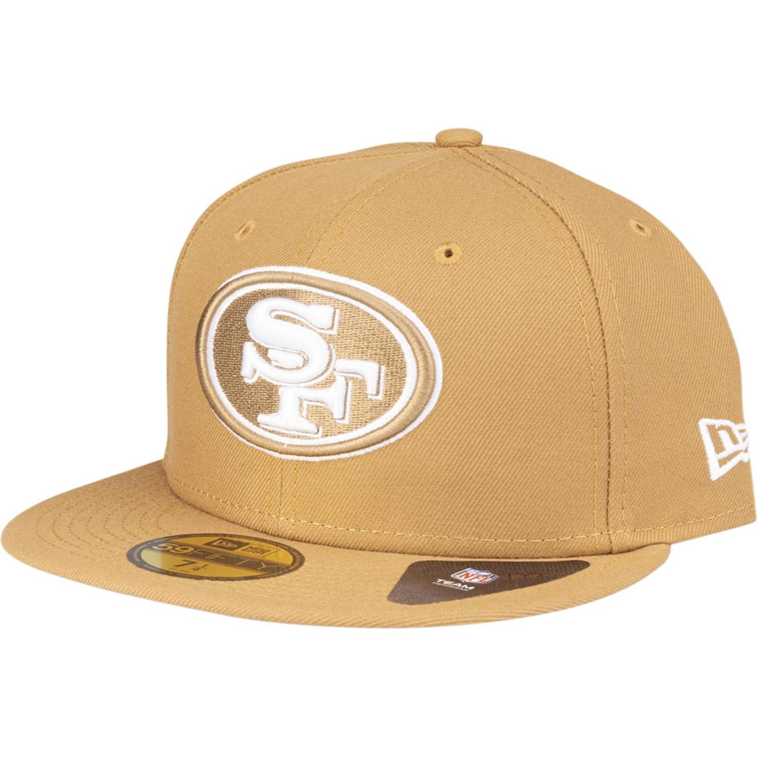 New Era, Herren, Cap, 59Fifty Fitted Cap San Francisco 49ers wheat - 8, Beige, (8)