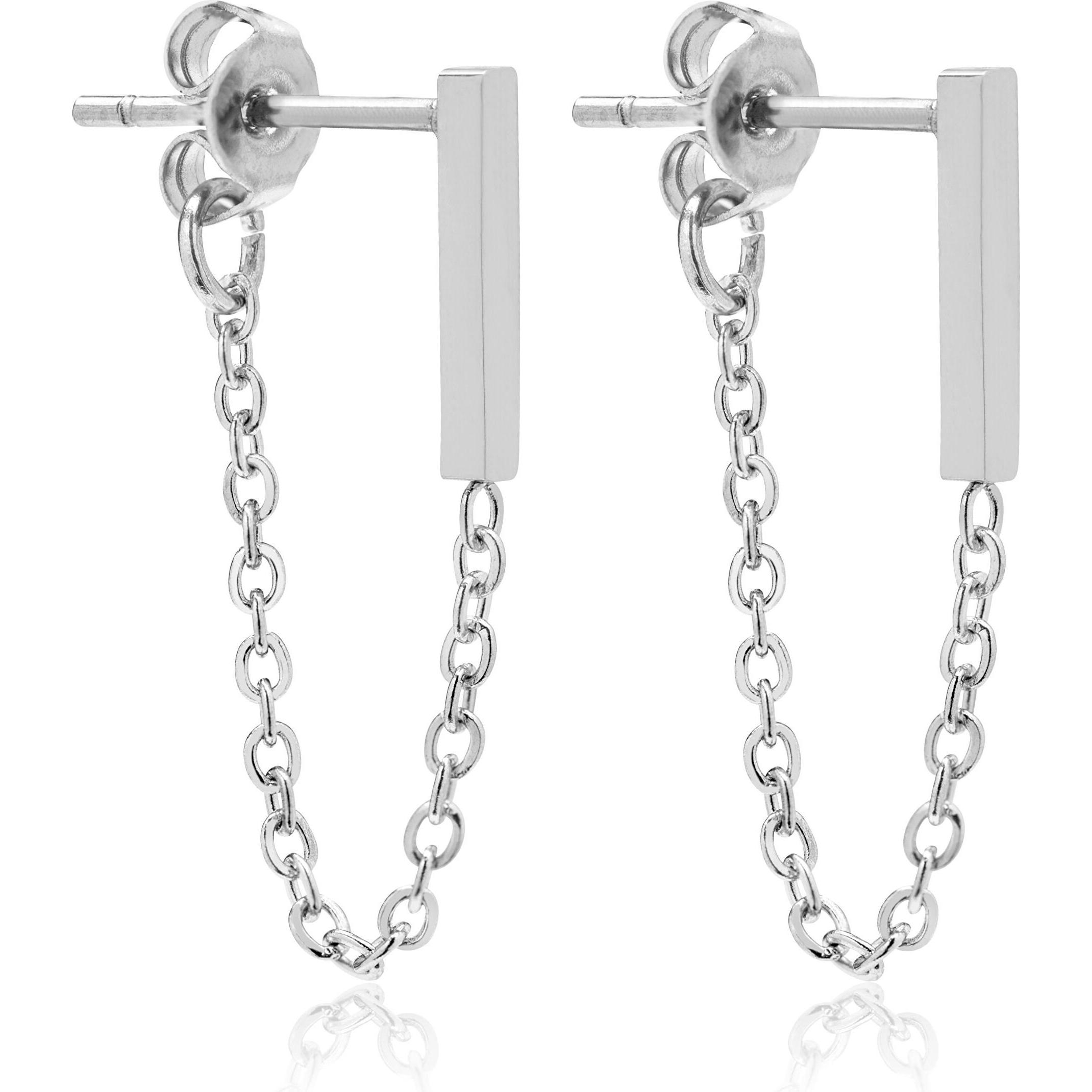 Trolli, Orecchini, Troli - Orecchini alla moda in acciaio con catene VAAXF266S (L)