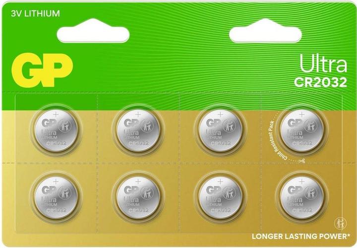 Actual product image GP Batteries 8 GP button cells CR2032 3.0 V (1 pcs., CR2032, 220 mAh)